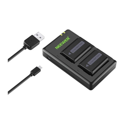 Set of 2 Sony replacement batteries and a NEEWER NP-FW50 charger_3