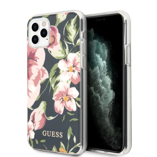 Guess GUHCN65IMLFL03 iPhone 11 Pro Max granatowy/navy N°3 Flower Collection_0