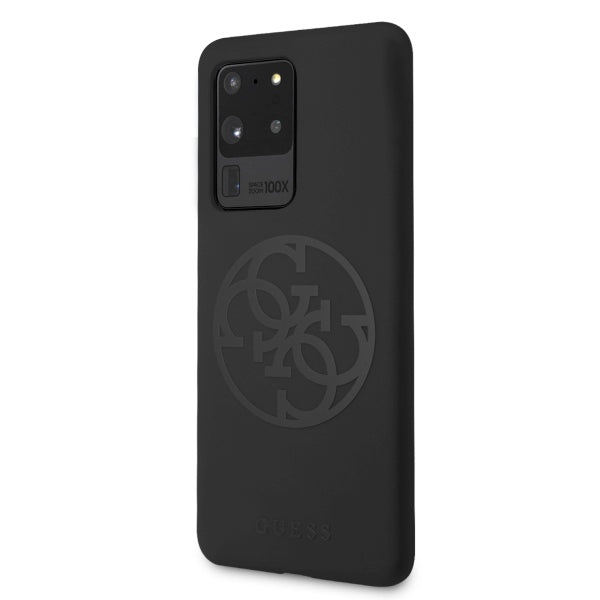 Guess GUHCS69LS4GBK S20 Ultra G988 black/black hard case Silicone 4G Tone On Tone_1