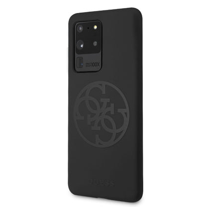 Guess GUHCS69LS4GBK S20 Ultra G988 black/black hard case Silicone 4G Tone On Tone_1