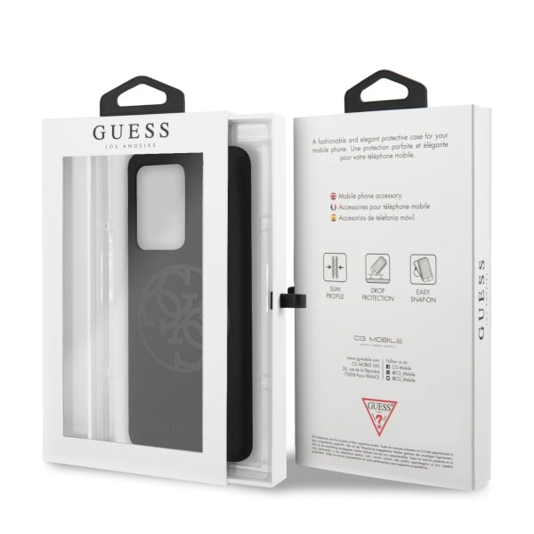 Guess GUHCS69LS4GBK S20 Ultra G988 black/black hard case Silicone 4G Tone On Tone_6