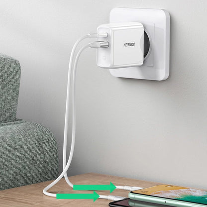 Ugreen Fast USB Type C / USB Wall Charger 36 W Quick Charge 4.0 Power Delivery white (60468 CD170)_3