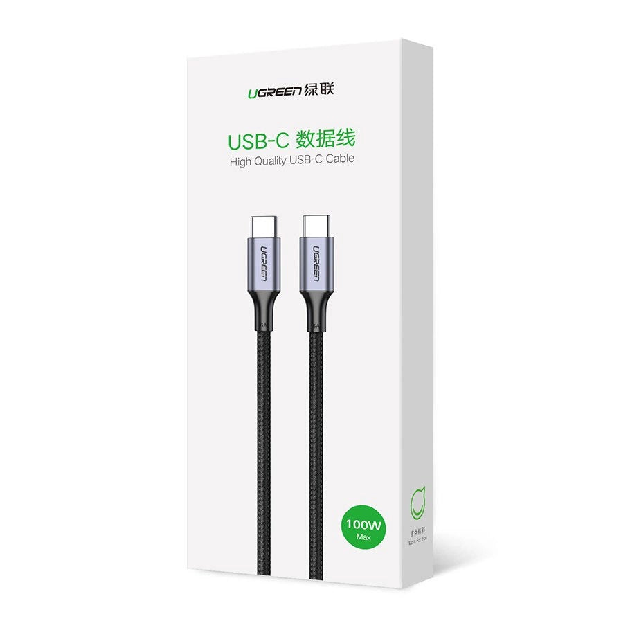 Ugreen US316 70429 USB-C - USB-C PD QC FCP Cable 100W 5A 480Mb/s 2m - Gray_14