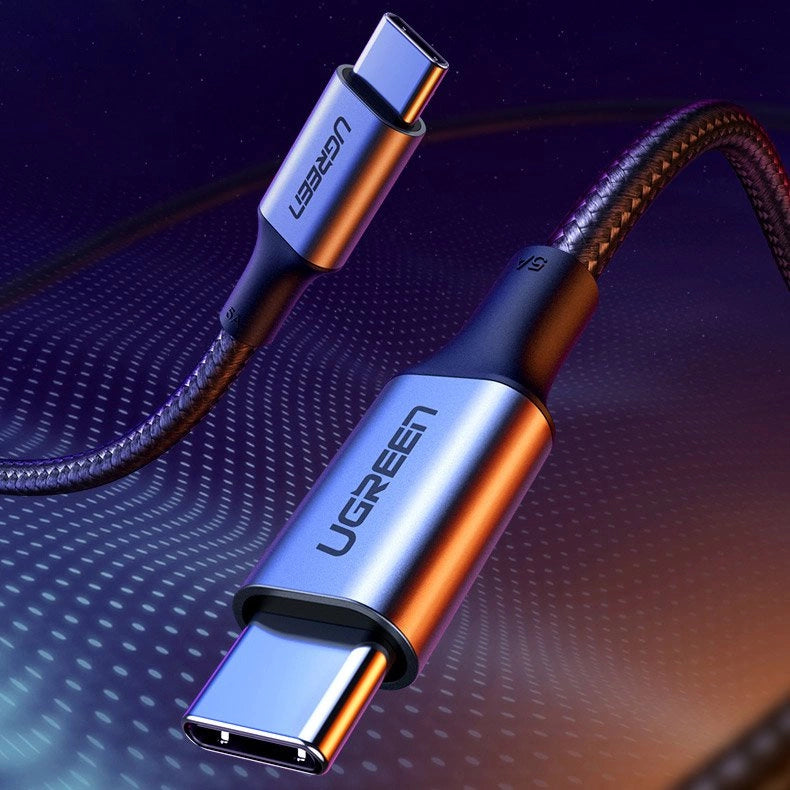 Ugreen US316 70429 USB-C - USB-C PD QC FCP Cable 100W 5A 480Mb/s 2m - Gray_12