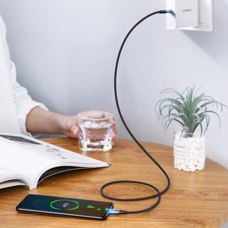 Ugreen US316 70429 USB-C - USB-C PD QC FCP Cable 100W 5A 480Mb/s 2m - Gray_3