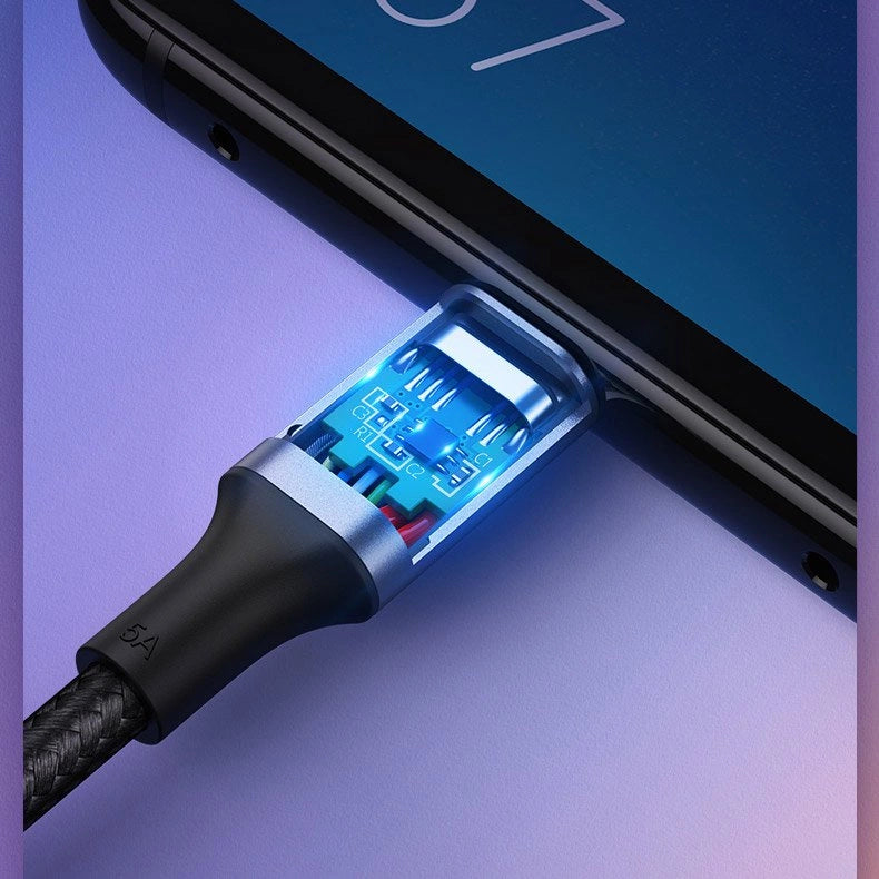 Ugreen US316 70429 USB-C - USB-C PD QC FCP Cable 100W 5A 480Mb/s 2m - Gray_5