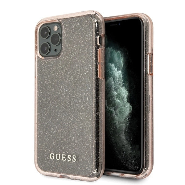 Guess GUHCN58PCGLPI iPhone 11 Pro pink/pink hard case Glitter_0