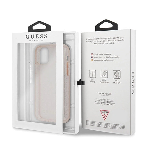 Guess GUHCN58PCGLPI iPhone 11 Pro pink/pink hard case Glitter_6