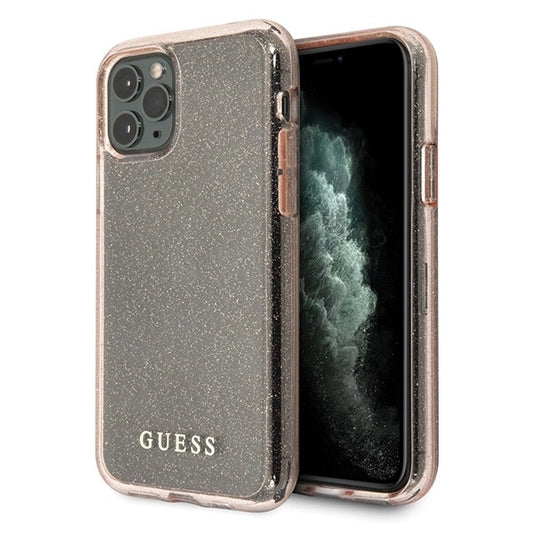Guess GUHCN65PCGLPI iPhone 11 Pro Max pink/pink hard case Glitter_0