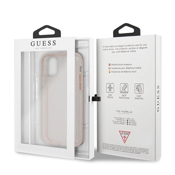 Guess GUHCN65PCGLPI iPhone 11 Pro Max pink/pink hard case Glitter_6