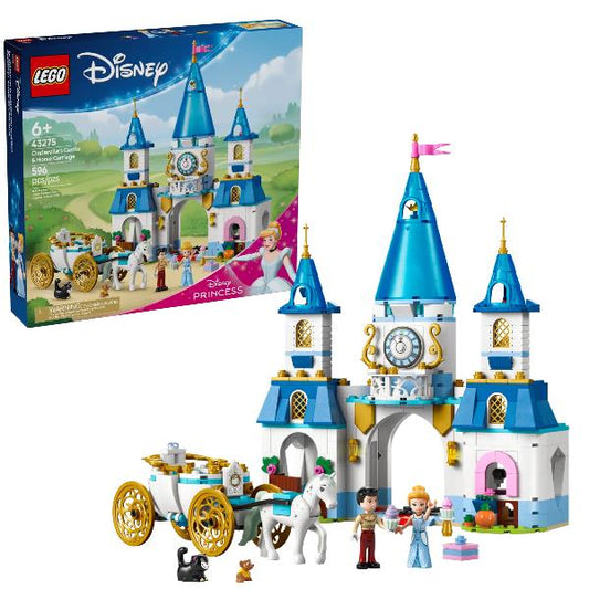 43275 Disney Princess Cinderellas Schloss und Pferdekutsche, Konstruktionsspielzeug_0