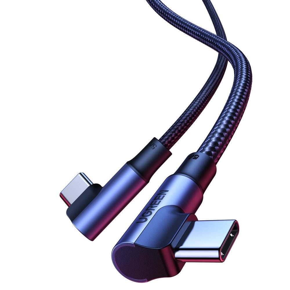 Ugreen US335 70698 angled USB-C - USB-C PD QC FCP cable 100W 5A 480Mb/s 2m - black_1