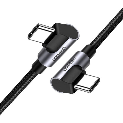 Ugreen US323 angled USB-C - USB-C PD QC SCP 3A 480Mb/s cable 1m - gray_0