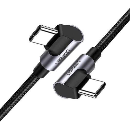 Ugreen US323 angled USB-C - USB-C PD QC SCP 3A 480Mb/s cable 1m - gray_0