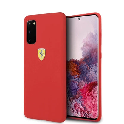 Ferrari Silicone Case for Samsung Galaxy S20 - Red_0