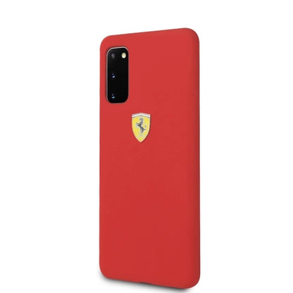Ferrari Silicone Case for Samsung Galaxy S20 - Red_1