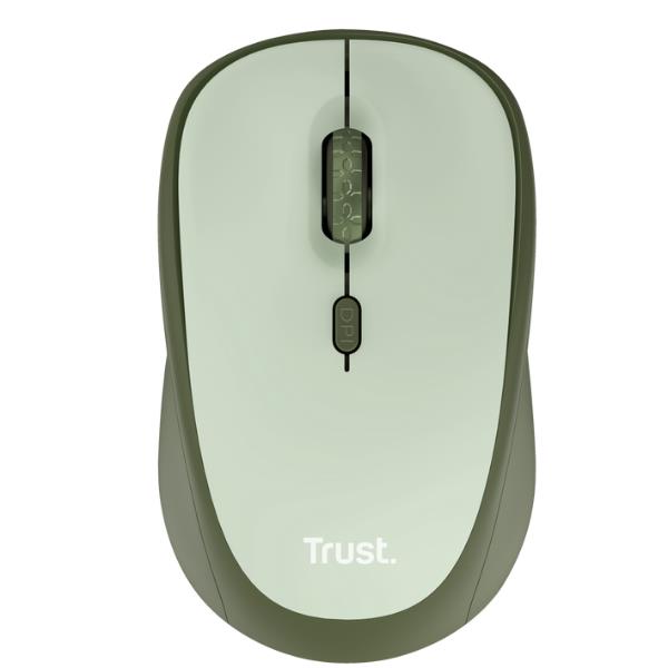 YVI+ MOUSE WIRELESS SILENZIOSO - 83% PLASTICA RICICLATA - DURATA BATTERIA 12 MESI - VERDE_0