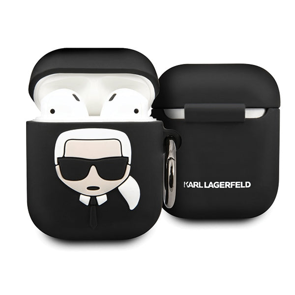 Case for AirPods 1 / 2 Karl Lagerfeld Silicone Ikonik - black_0