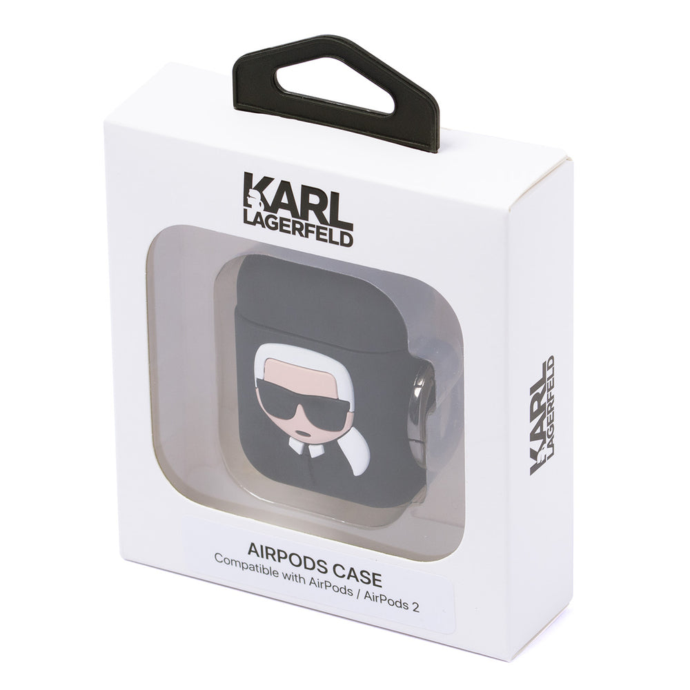 Case for AirPods 1 / 2 Karl Lagerfeld Silicone Ikonik - black_6