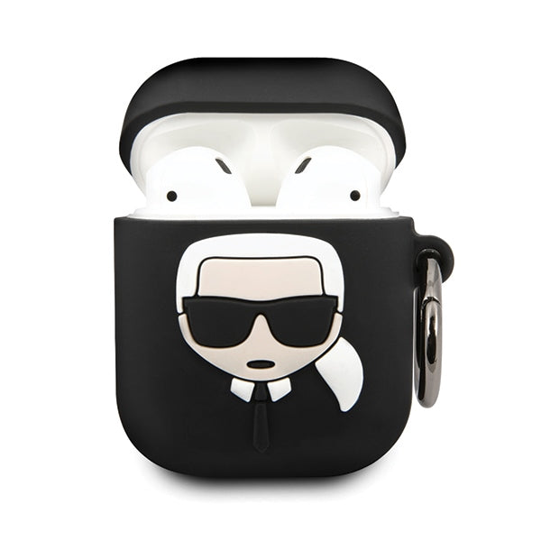Case for AirPods 1 / 2 Karl Lagerfeld Silicone Ikonik - black_11