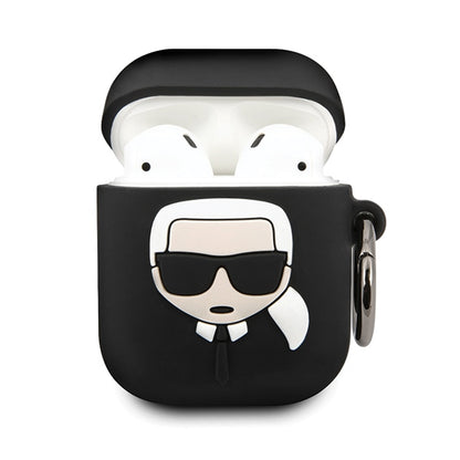 Case for AirPods 1 / 2 Karl Lagerfeld Silicone Ikonik - black_11