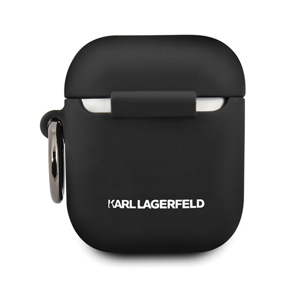 Case for AirPods 1 / 2 Karl Lagerfeld Silicone Ikonik - black_12