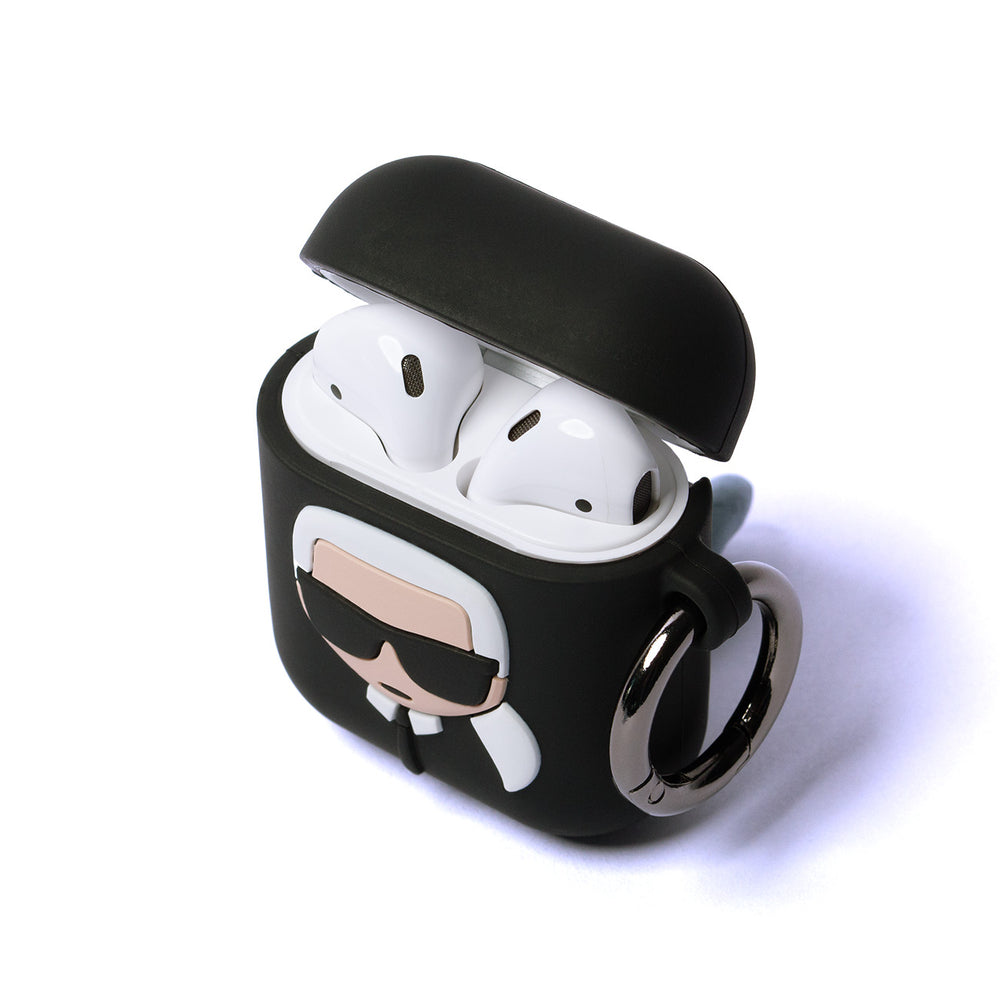 Case for AirPods 1 / 2 Karl Lagerfeld Silicone Ikonik - black_2
