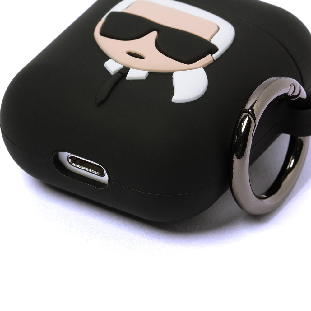 Case for AirPods 1 / 2 Karl Lagerfeld Silicone Ikonik - black_4