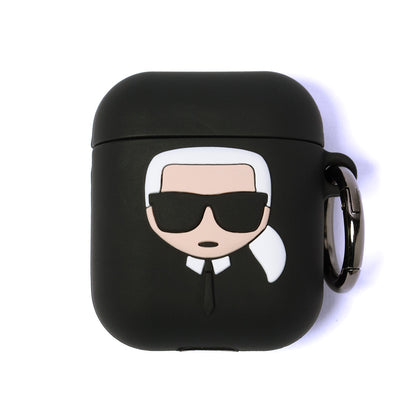 Case for AirPods 1 / 2 Karl Lagerfeld Silicone Ikonik - black_5