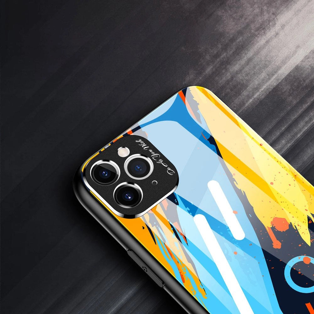 Color Glass Case Durable Cover with Tempered Glass Back and camera cover iPhone 11 Pro Max pattern 1_3