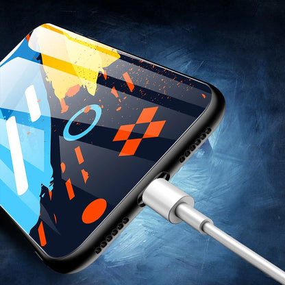 Color Glass Case Durable Cover with Tempered Glass Back and camera cover iPhone 11 Pro Max pattern 1_7