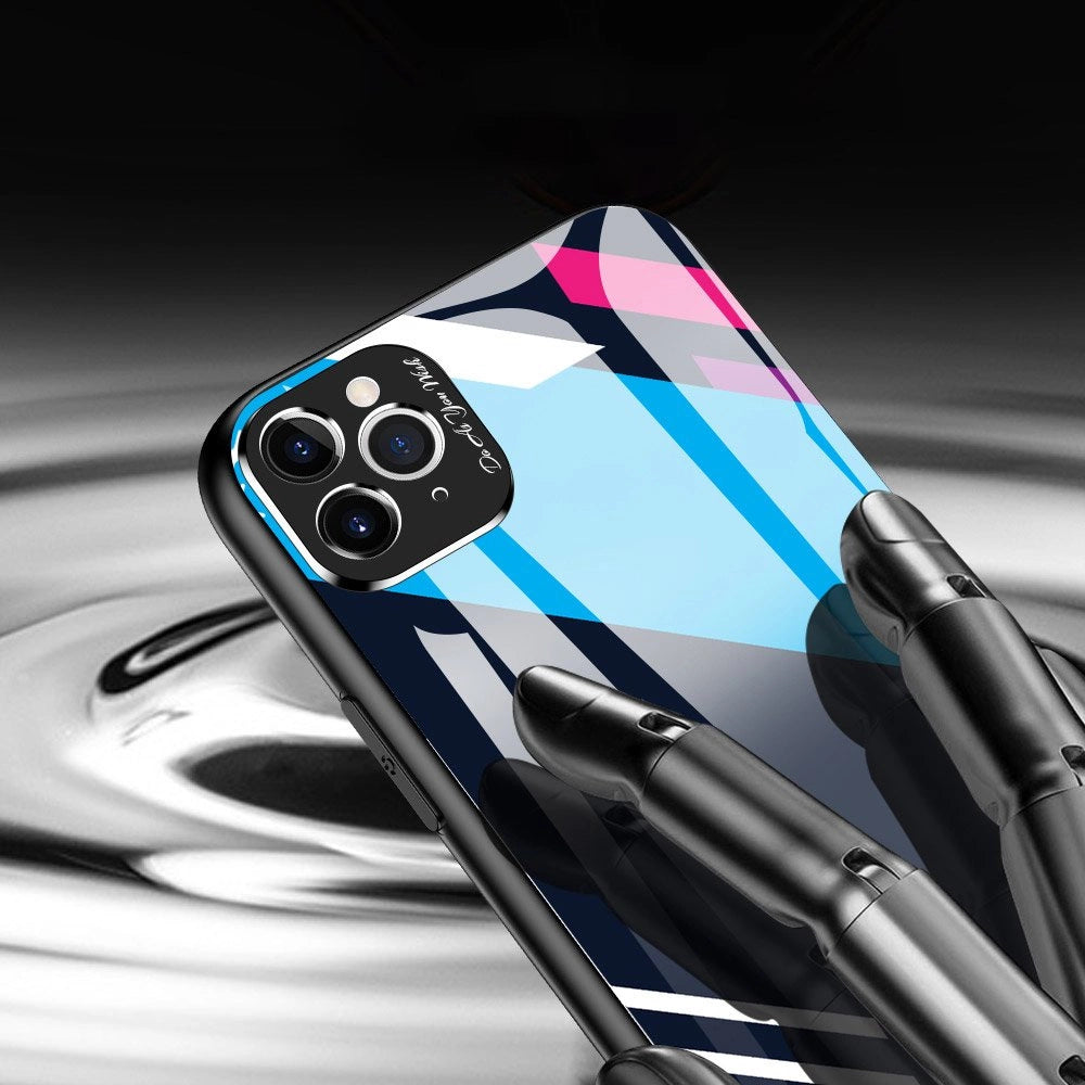 Color Glass Case Durable Cover with Tempered Glass Back and camera cover iPhone 11 Pro Max pattern 1_8