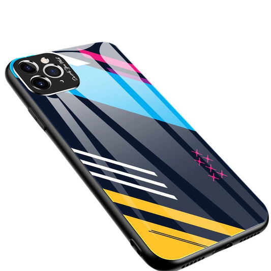 Color Glass Case Durable Cover with Tempered Glass Back and camera cover iPhone 11 Pro Max pattern 2_0