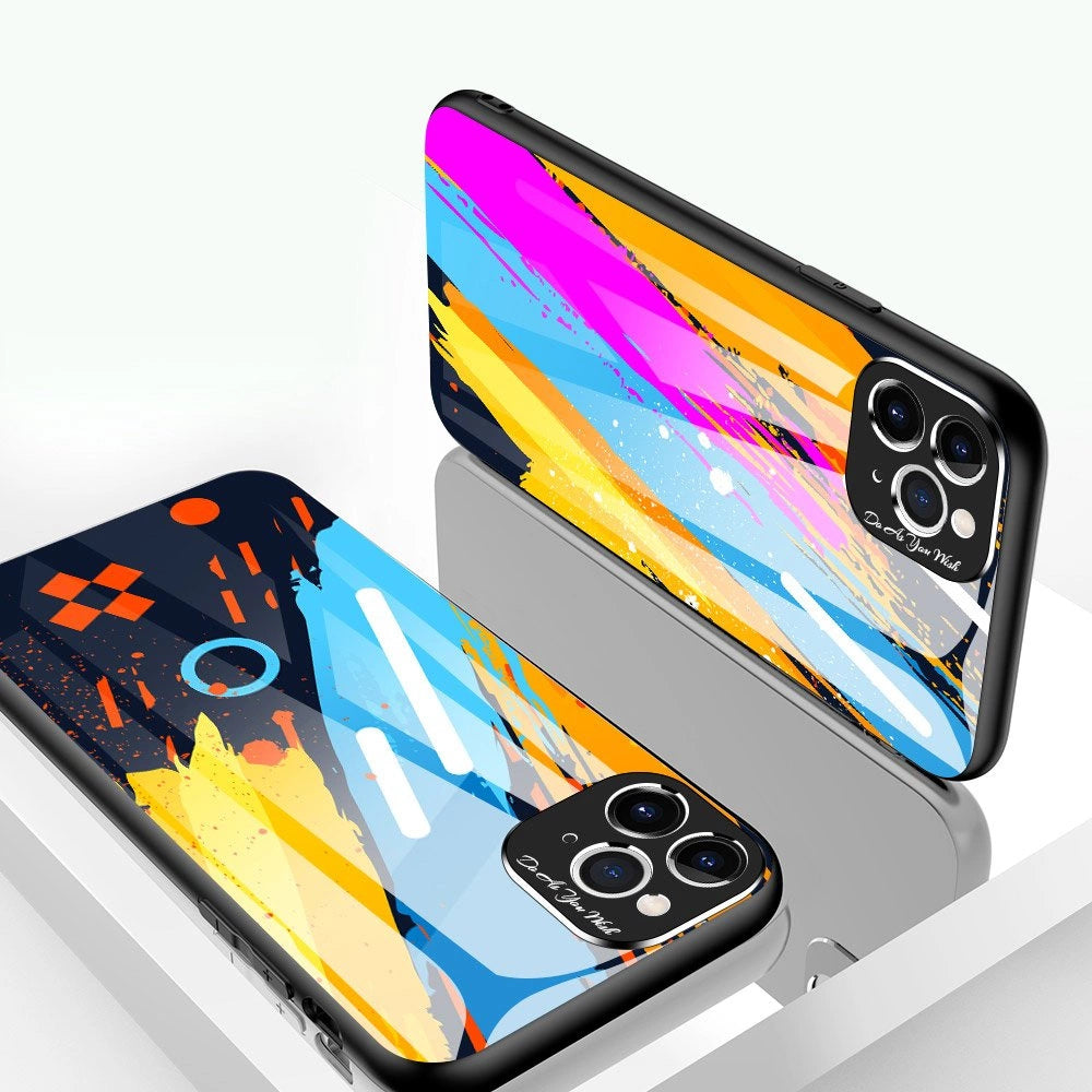 Color Glass Case Durable Cover with Tempered Glass Back and camera cover iPhone 11 Pro Max pattern 2_16