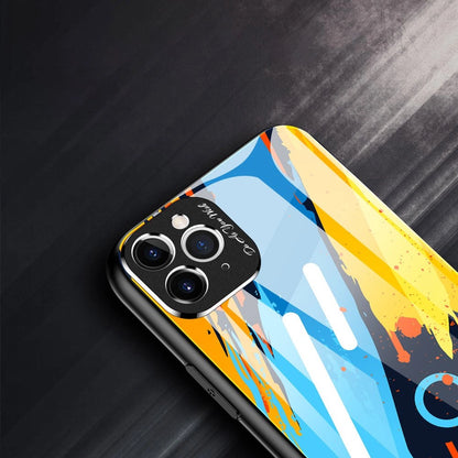 Color Glass Case Durable Cover with Tempered Glass Back and camera cover iPhone 11 Pro Max pattern 2_2