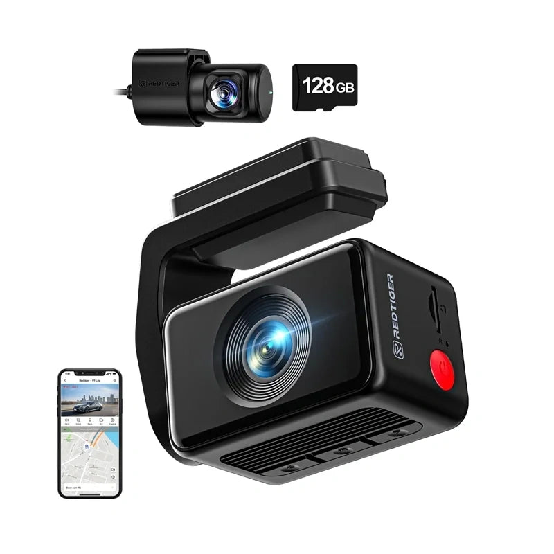 REDTIGER F4 Pro WiFi 4K + 1080p 128GB Dash Cam_0