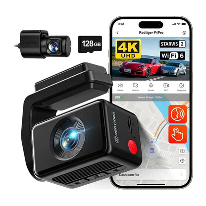 REDTIGER F4 Pro WiFi 4K + 1080p 128GB Dash Cam_2
