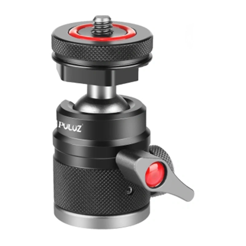 Puluz aluminum alloy ball head with cold shoe mount (black)_0