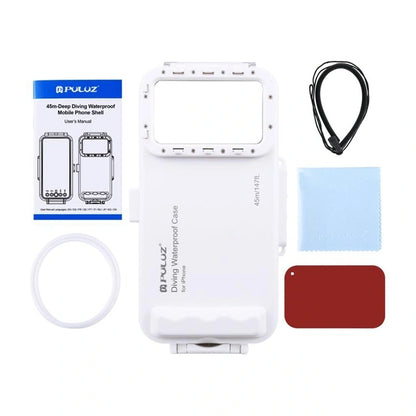 Puluz Waterproof Case (45m) for iPhone: For Underwater Photos and Videos (White)_1
