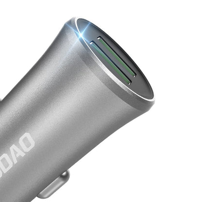Dudao 3.4A smart car charger 2x USB silver (R6S silver)_1
