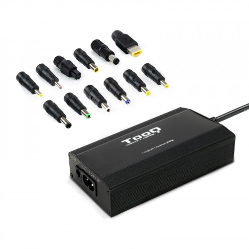 Cargador de Portátil TooQ TQLC-100BS01M/ 100W/ Manual/ 12 Conectores/ Voltaje 12-24V/ 1 USB_0