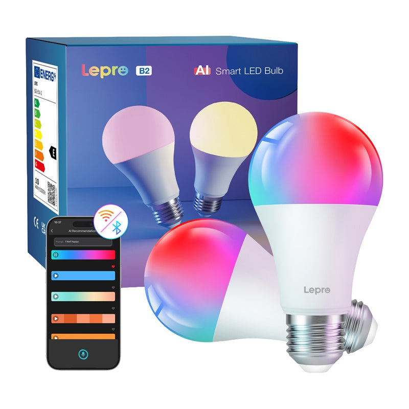 LEPRO B2-2 E27 Wi-Fi LED Bulb, 1100 lm, 2-pack_1