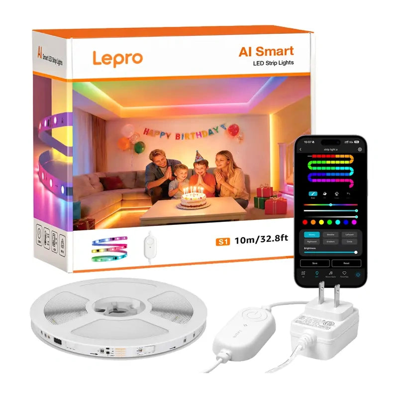 Fita LED Lepro S1 / RGBIC 10m / Bluetooth e Wi-Fi_1