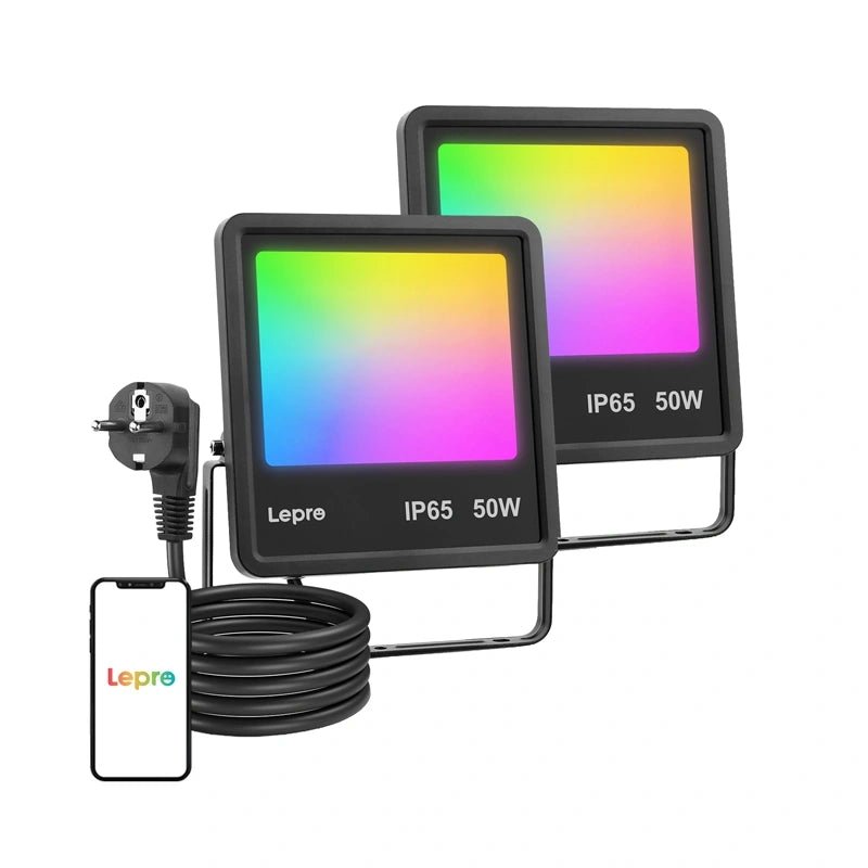 Projector Floodlight LEPRO / Preto / F1-50-EU-2_0