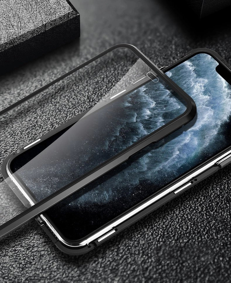 Wozinsky Magnetic Cam Slider Case Full Body Cover built-in front glass lens rotector for Huawei P40 black_14