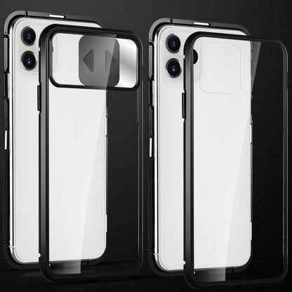 Wozinsky Magnetic Cam Slider Case Full Body Cover built-in front glass lens rotector for Huawei P40 black_6