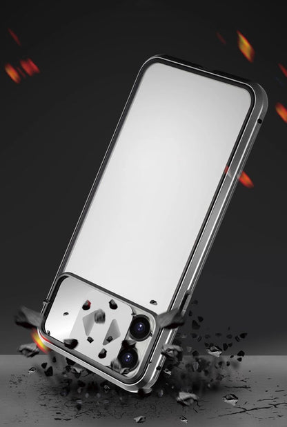 Wozinsky Magnetic Cam Slider Case Full Body Cover built-in front glass lens rotector for Huawei P40 black_12