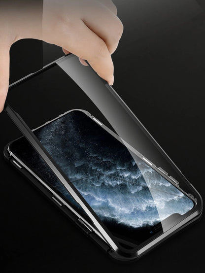Wozinsky Magnetic Cam Slider Case Full Body Cover built-in front glass lens rotector for Huawei P40 black_13