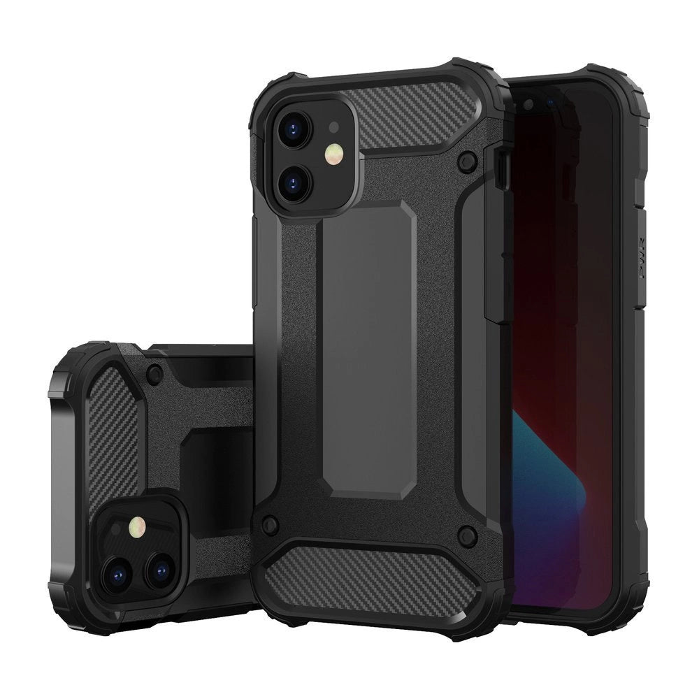 Hybrid Armor Case Tough Rugged Cover for iPhone 12 Pro Max black_2