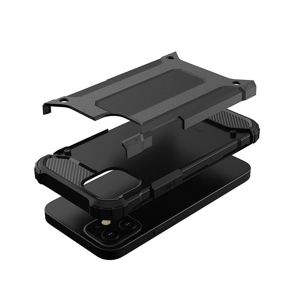 Hybrid Armor Case Tough Rugged Cover for iPhone 12 Pro Max black_5
